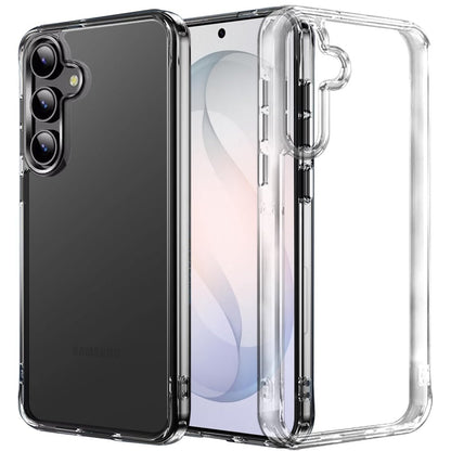 Phone Case for Samsung Galaxy S26 FE /S26 Fan Edition Crystal Transparent Thick 2.0mm Shockproof Chrome Button Durable Grip Camera Protection Hybrid Design Cover Clear
