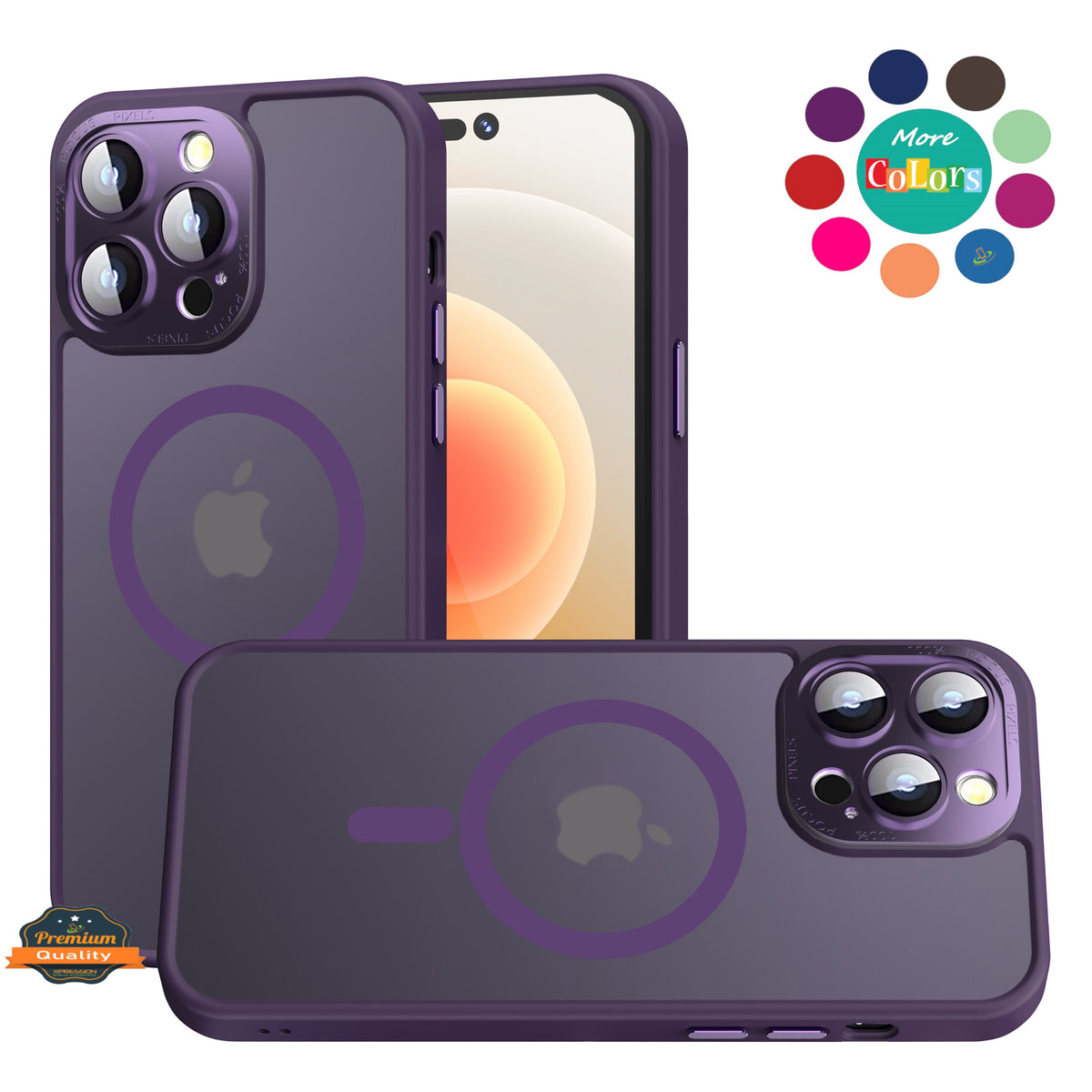 For Apple iPhone 17E /16E Complete Protection HQ Matte Translucent Hybrid Shockproof w/ Camera Protector Compatible with MagSafe Case Cover