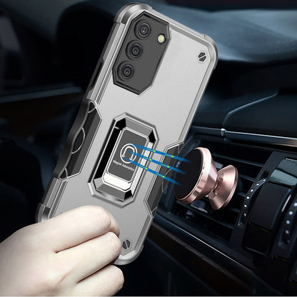 For Samsung Galaxy S25 EDGE Hybrid Stand Magnetic Ring Holder Kickstand Heavy Duty Rugged Drop Silicone & Hard PC Shockproof Case Cover