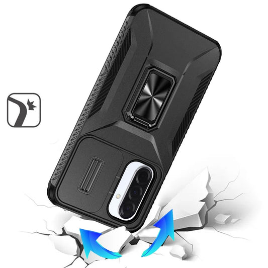 Phone Case for Samsung Galaxy A27 Magnetic Ring Stand Camera Protection Shockproof Heavy Duty Kickstand Rugged Grip Anti Scratch Hybrid Cover