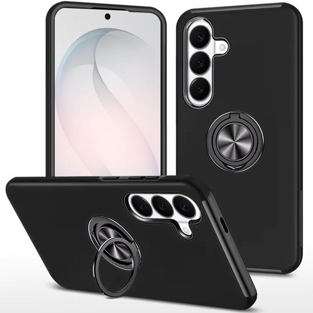 Phone Case for Samsung Galaxy S26 FE /S26 Fan Edition Invisible Ring Stand Shockproof Anti Slip Durable Grip Protective Hybrid Slim Fit Magnetic Car Mount Holder Cover