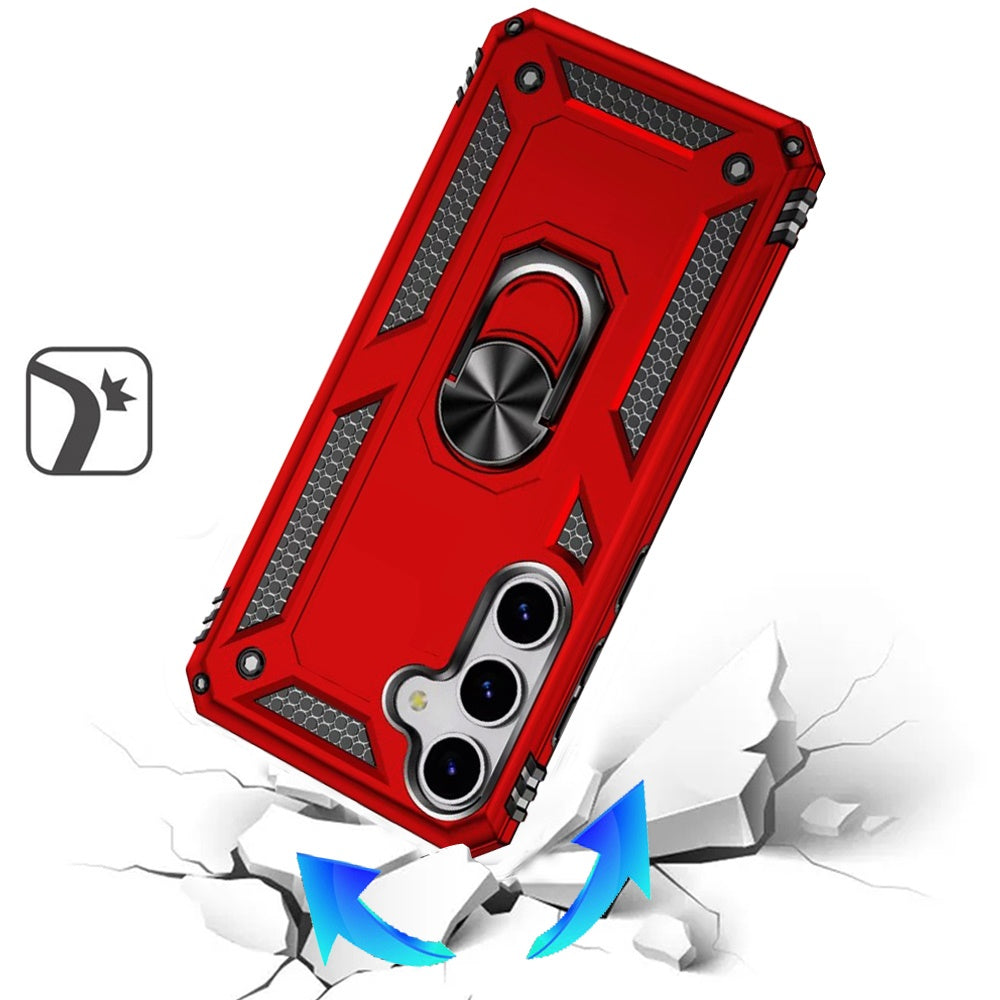 Phone Case for Samsung Galaxy S26 FE /Fan Edition Rotatable Ring Stand Shockproof Hybrid Armor Anti Slip Heavy Duty Fit Magnetic Car Mount Durable Grip Cover