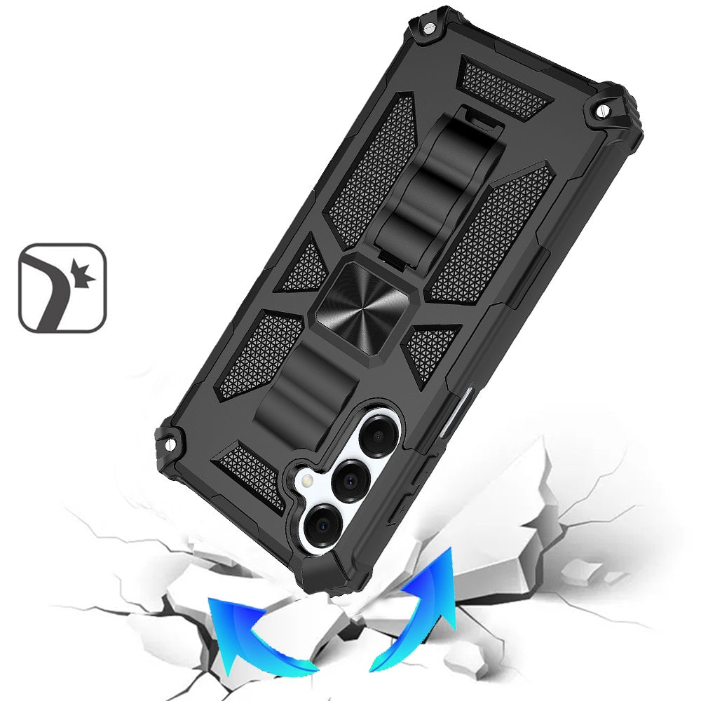 For Motorola Moto G Stylus 5G 2025 Hybrid Shockproof [Military Grade] Rugged Protective with Magnetic Car Mount & Invisible Stand Case Cover