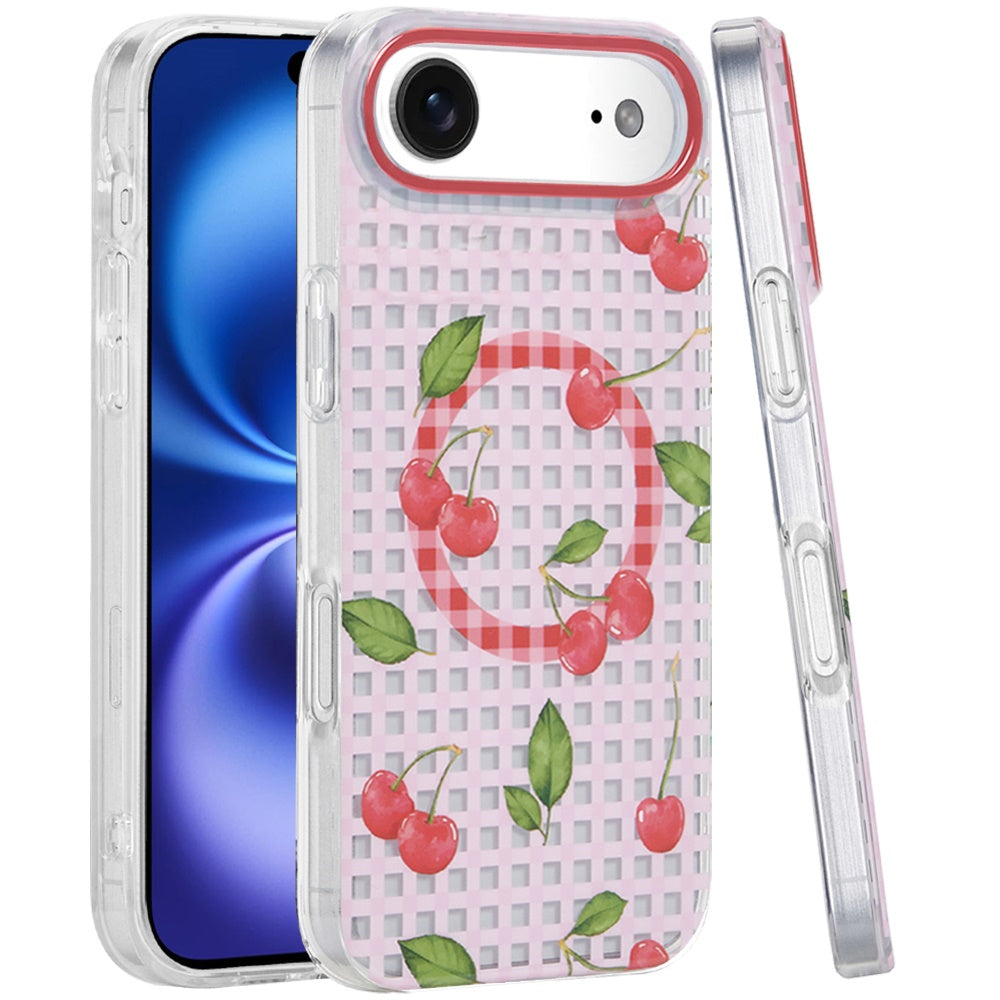 For Apple iPhone 17 Pro Stylish Pattern Fashion IMD Printed Design TPU Slim Shockproof Protective with Magnetic Back Case Cover