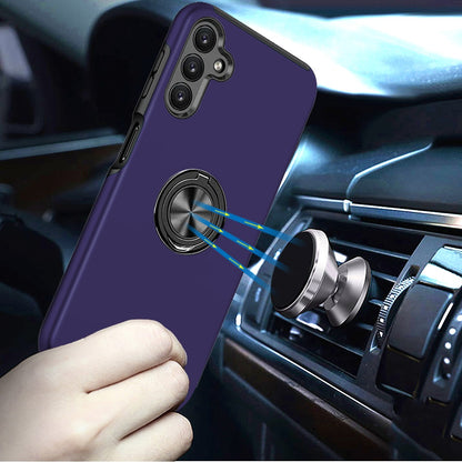 For Samsung Galaxy A57 Hybrid 360 Degree Rotatable Metal Invisible Ring Stand Holder Slim Fit Magnetic Car Mount Shockproof Case Cover