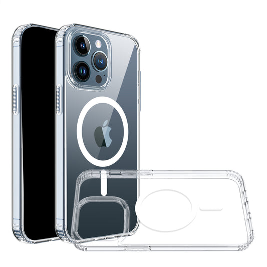 For Apple iPhone 11 Pro Max Classic Hybrid True Transparent Shockproof Back Magnetic Case Compatible with MagSafe Case Cover Clear