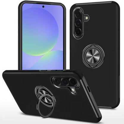 For Samsung Galaxy A37 Hybrid 360 Degree Rotatable Metal Invisible Ring Stand Holder Slim Fit Magnetic Car Mount Shockproof Case Cover