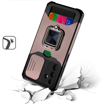 Phone Case for Samsung Galaxy A56 / A36 Card Holder Magnetic Ring Stand Shockproof Anti Slip Wallet Grip Protective Hybrid Design Cover