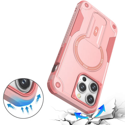 For Apple iPhone 14 Pro Max Case with Invisible Kickstand Compatible with MagSafe, Military-Grade Protection Shockproof Heavy Duty Case Cover