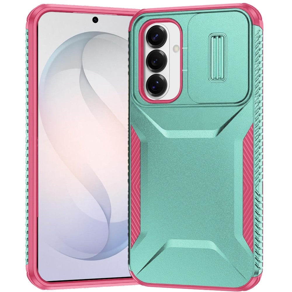 Phone Case for Samsung Galaxy S26 FE /Fan Edition Shockproof Hybrid Rugged Grip Camera Window Guard Window Protective Heavy Duty Slim Textured Design Cover Green