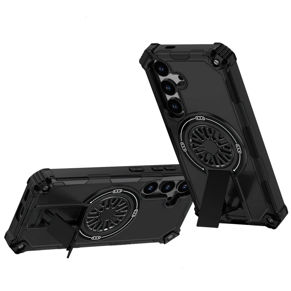 Phone Case for Samsung Galaxy S26 FE /Fan Edition Invisible Kickstand Magnetic Car Mount Friendly Shockproof Texture Anti Slip Durable Grip Heavy Duty Hybrid Cover