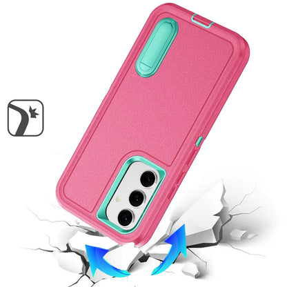 For Samsung Galaxy S25 /S24 Hybrid 3 Layers Hard 3in1 Shockproof with Kickstand Heavy Duty Hard TPU Rubber Anti-Drop Case Cover