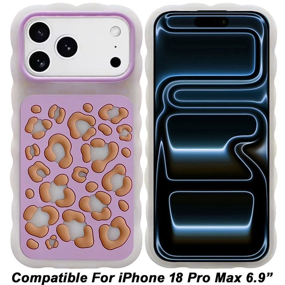 Phone Case for Apple iPhone 18 Pro Max/ 17 Pro Max Fashionable Silicone Textured Decorative Design Pattern Protective Rubber TPU Hybrid Protection Cover