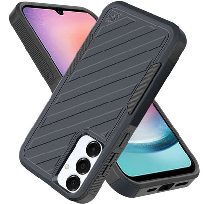 For Samsung Galaxy A26 Premium Hybrid Rugged lined Shockproof Textured 2-in-1 Non-Slip Hard PC & TPU Non Slip Tough Case Cover