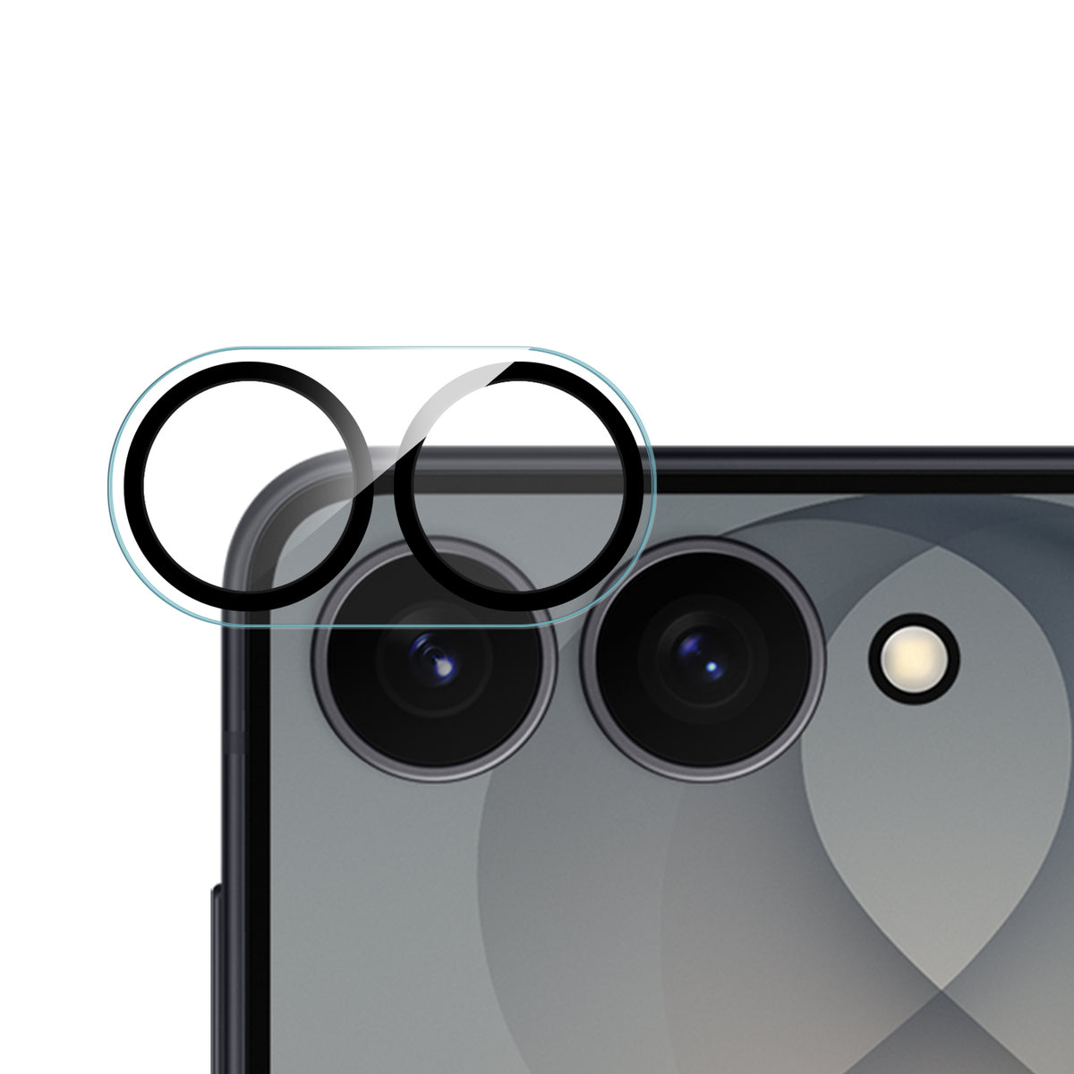 Camera Lens Protector for Samsung Galaxy Z Flip 8 Camera Lens Protector Tempered Glass Transaprent Black Edge Case-Friendly Ultra-Thin Black