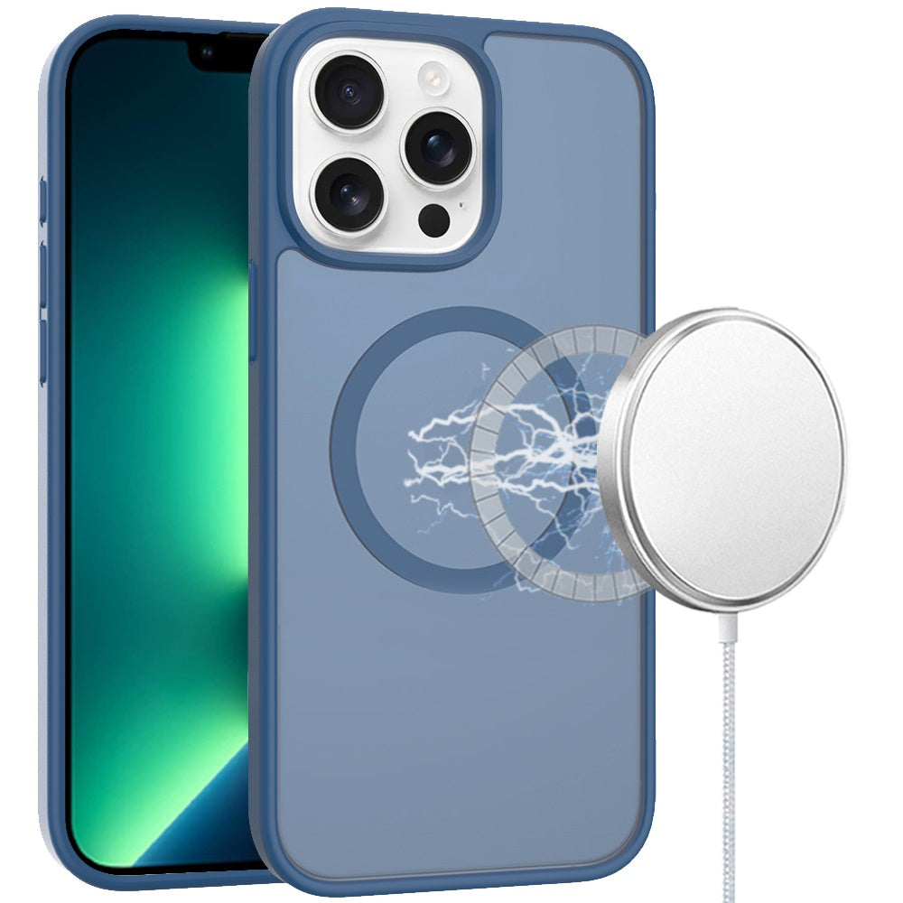 For Apple iPhone 13 Pro MagSafe Compatible Case Hybrid Soft TPU Bumper Hard Translucent Matte Back Slim Shockproof Case Cover