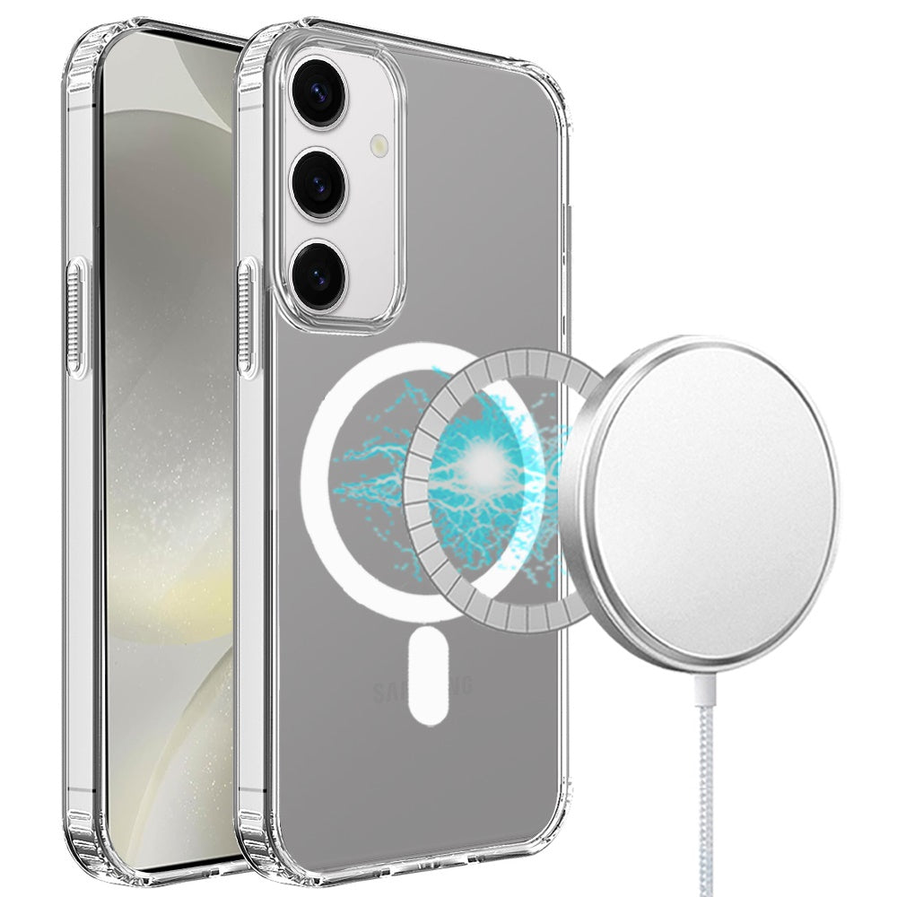 For Samsung Galaxy S26 Ultra Classic Hybrid True Transparent Shockproof Back Magnetic Case Compatible with MagSafe Case Cover Clear