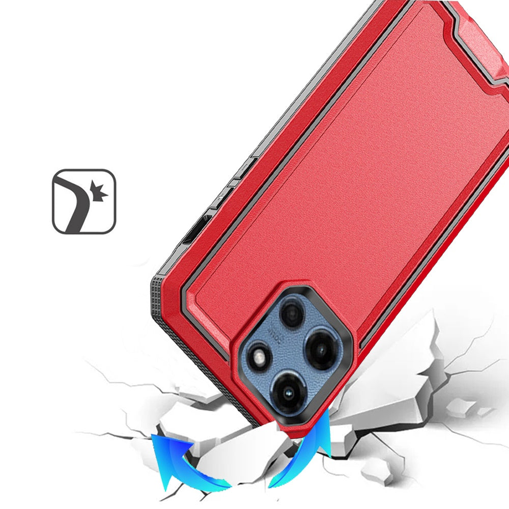 For Motorola Moto G Play 5G 2026 Tough Modern Fused Hybrid Armor Hard PC TPU Rubber Shockproof Drop Protection Impact Case Cover