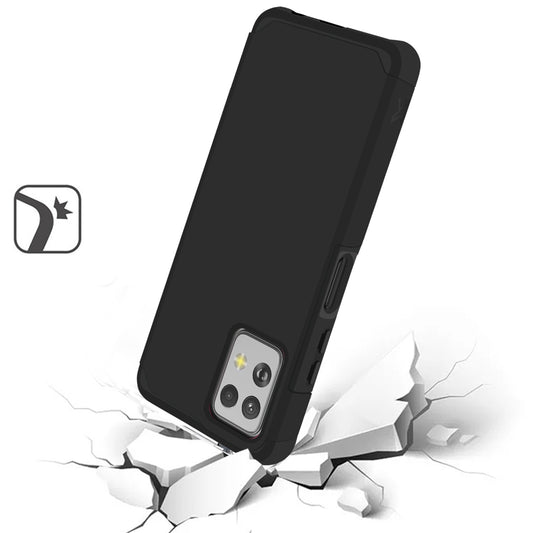For Motorola Moto G Power 5G 2023 Fashion Graphic Design Hybrid 2in1 Tough Strong Hard PC TPU Frame, Magnet Mount Friendly, Shockproof Protection Case Cover Black