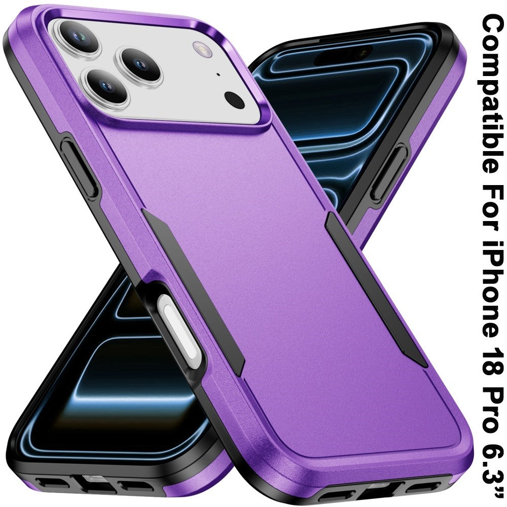 Phone Case for Apple iPhone 18 Pro Tough Hybrid Shockproof Rugged Dual Layer Durable Impact Resistant Drop Protection Heavy Duty Bumper Cover