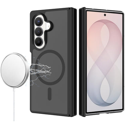 Phone Case for Samsung Galaxy Z Fold 8 Ultra Premium Matte Magnetic Foldable Hybrid Central Axis Hinge Protection Shock Absorbing TPU Slim Fit Hard PC Cover