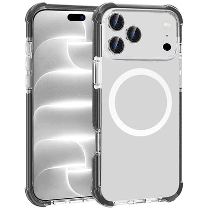 Phone Case for Apple iPhone 18 Pro/ 17 Pro Acrylic Magnetic Circle Transparent Shockproof Frame Hybrid 2.5mm Tough Clear Drop Protection Slim Durable Cover