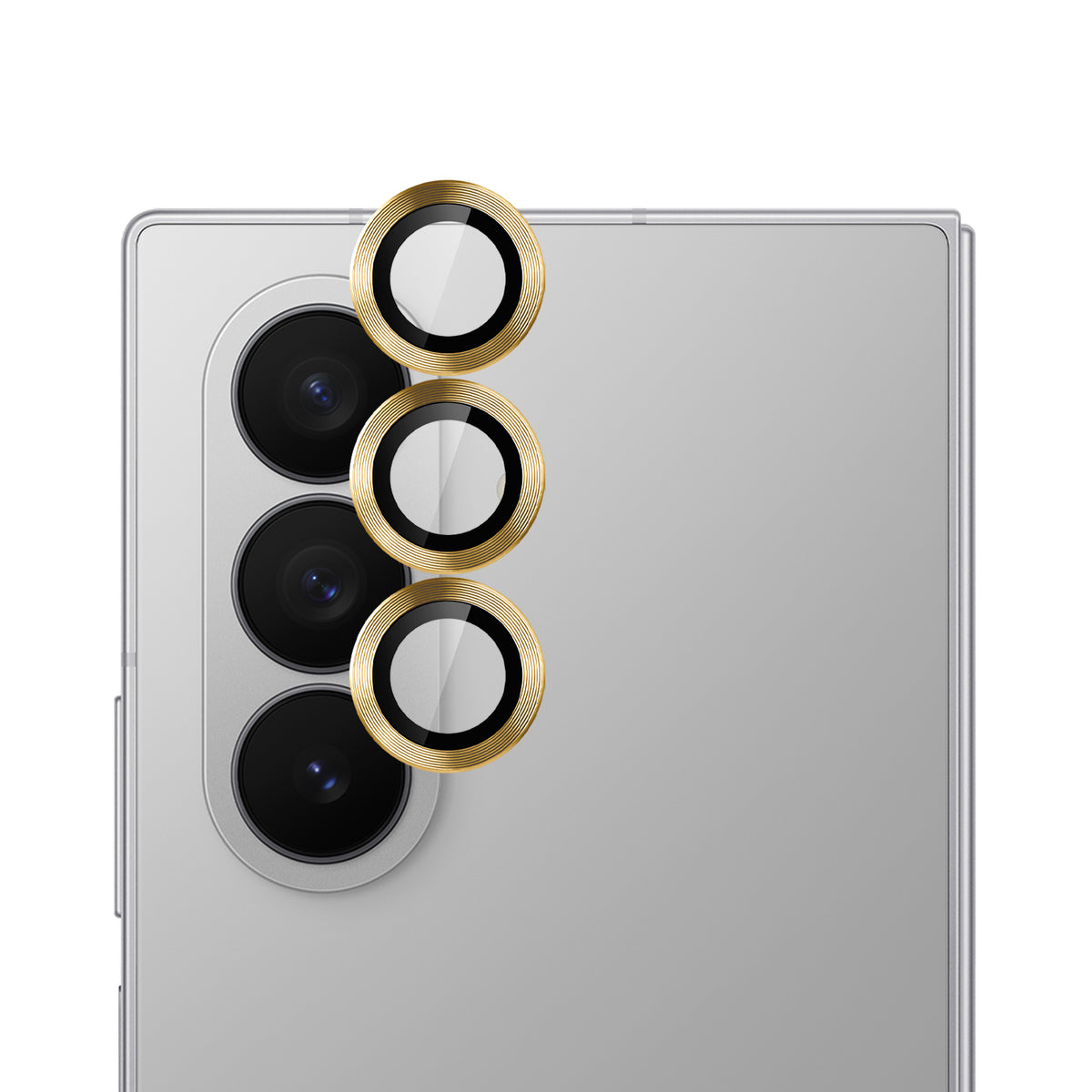 Camera Lens Protector for Samsung Galaxy Z Fold 8 Camera Lens Protector Tempered Glass Metal Frame Scratch Resistant HD Clear Precision Fit