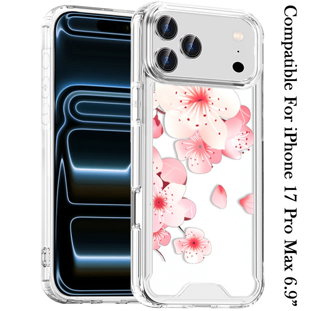 For Apple iPhone 17 Pro Max (6.9") Beautiful TPU Design, Slim Shockproof Soft Cover for Women and Girls, Stylish Protective Case Cover