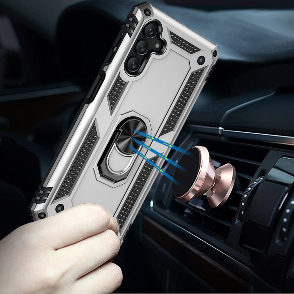 For Samsung Galaxy A36 Hybrid Shockproof Durable 360 Degree Rotatable Ring Stand Holder Kickstand Fit Magnetic Car Mount Case Cover
