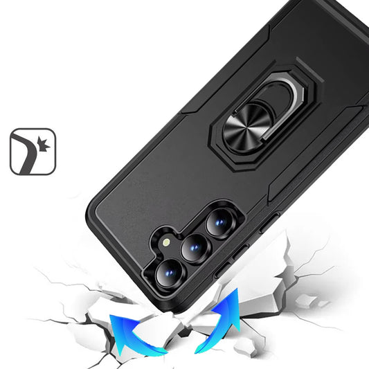 Phone Case for Samsung Galaxy S26 FE /S26 Fan Edition Tough Hybrid Ring Stand Shockproof Rugged Grip Impact Resistant Hybrid Kickstand Heavy Duty Durable Cover
