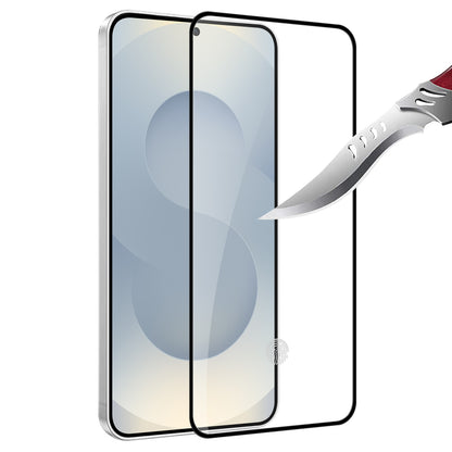 For Samsung Galaxy S25 Fan Edition /Galaxy S25 FE Tempered Glass Screen Protector [Full Coverage] Curved Black Edged 9H Hardness Glass Screen Protector Protector Clear Black