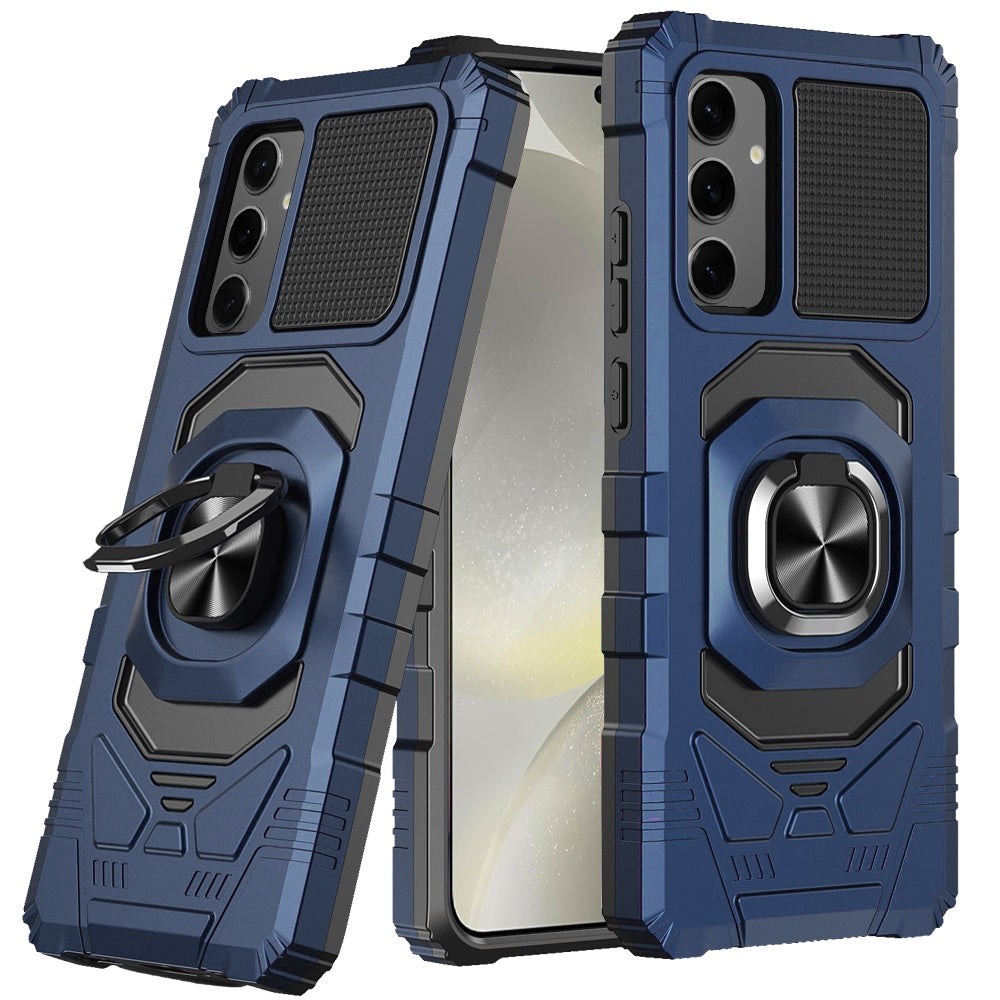 For Samsung Galaxy S25 /S24 Hybrid Dual Layer with 360° Rotate Magnetic Ring Stand Holder Kickstand TPU Rugged PC Shockproof Case Cover