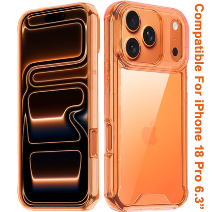 Phone Case for Apple iPhone 18 Pro Shockproof Transparent Hard PC TPU Hybrid Durable Frame Gummy Protective Slim Grip Lightweight Cover