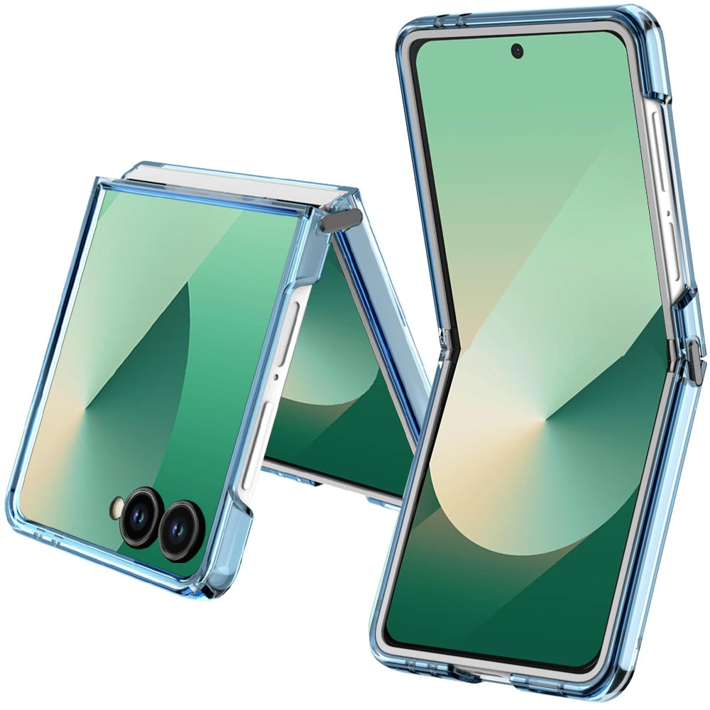 For Samsung Galaxy Z Flip 7 Transparent Hybrid Shockproof Hard PC Slim Durable TPU Bumper Protection Case Cover