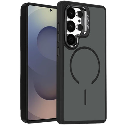 For Samsung Galaxy S26 Ultra Ultra Premium Matte Magnetic Metal Camera Stand Hybrid Drop Protection Shockproof Design Case Cover