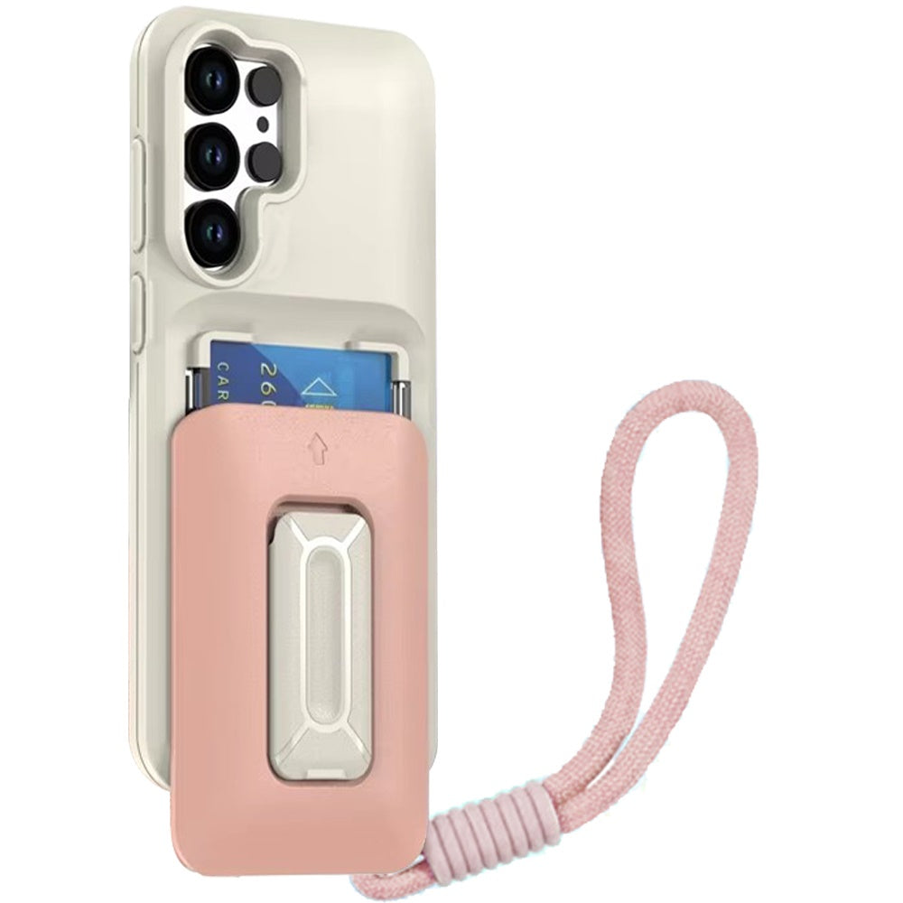 For Samsung Galaxy S26 Ultra Wallet Case with 2- Credit Card Holder, Wrist Strap & Kickstand Hybrid Shockproof TPU Case Cover