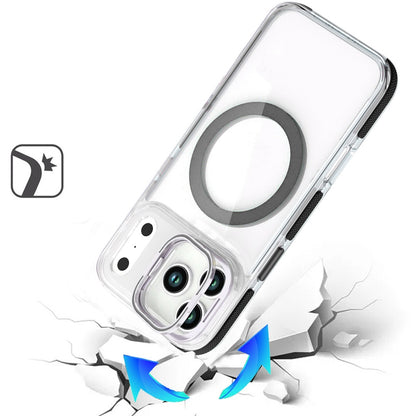 Phone Case for Apple iPhone 18 Pro Magnetic Ring Camera Stand Shockproof Hybrid Clear Transparent Metal Bracket Durable Protective Grip Cover