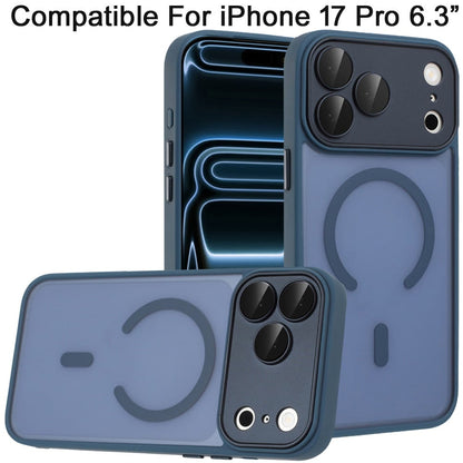 Phone Case for Apple iPhone 17 Pro (6.3") Matte Frosted Magnetic Hybrid Hard PC Soft TPU Camera Protection Slim Shock Absorbing Anti Fingerprint Cover
