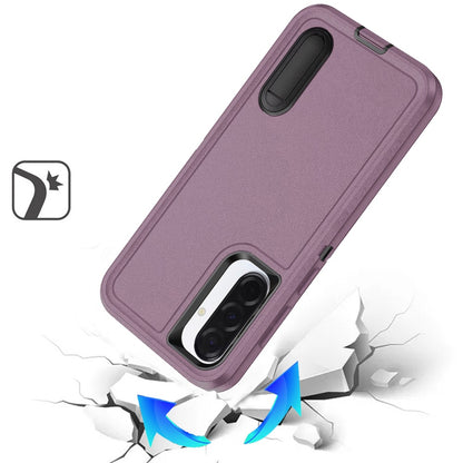 Phone Case for Samsung Galaxy A37 3in1 Tough Rugged Kickstand Shockproof Armor Grip Heavy Duty Drop Resistant Protective Hybrid Cover