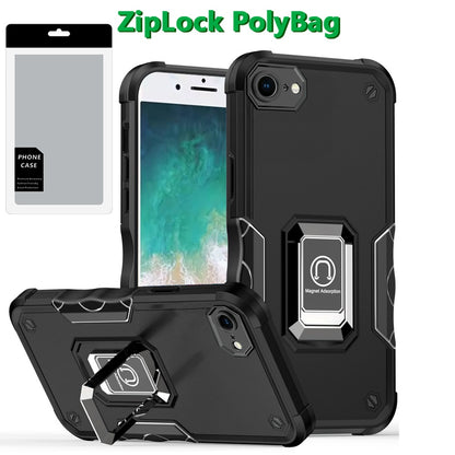 For Apple iPhone 17E /16E Hybrid Stand Magnetic Ring Holder Kickstand Heavy Duty Rugged Drop Silicone & Hard PC Shockproof Case Cover