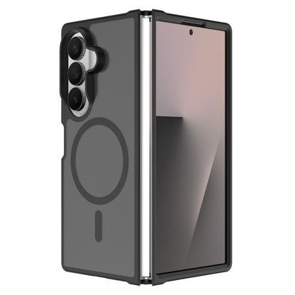 Phone Case for Samsung Galaxy Z Fold 8 Ultra Magnetic Circle Matte Hybrid Shockproof Smooth Grip Durable Camera Protection Soft Touch TPU Armor Cover