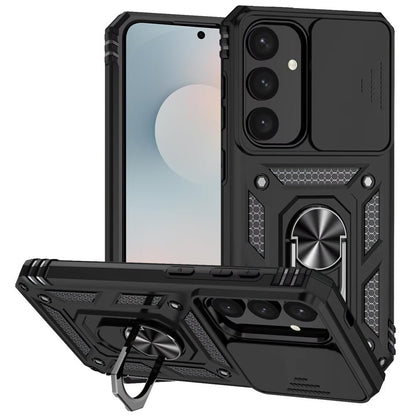 For Samsung Galaxy S26+ / S26 Plus Hybrid Ring Shockproof with 360° Rotate Ring Kickstand, Camera Lens Protection, Soft Edge Bumper Case Cover