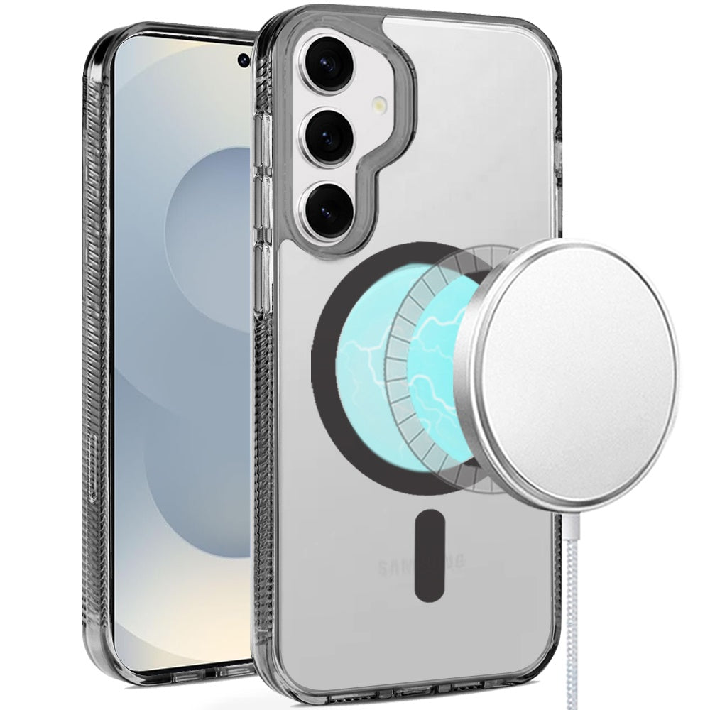 For Samsung Galaxy S26 MagSafe Compatible Integrated Technology Clean Transparent Hybrid Armor TPU Frame Case Cover