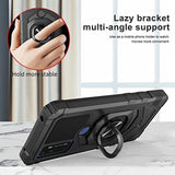 For Apple iPhone 15 Pro Max (6.7") Hybrid Magnetic Car Mount Ring Kickstand Stand Holder Protective [Military Grade]  Phone Case Cover