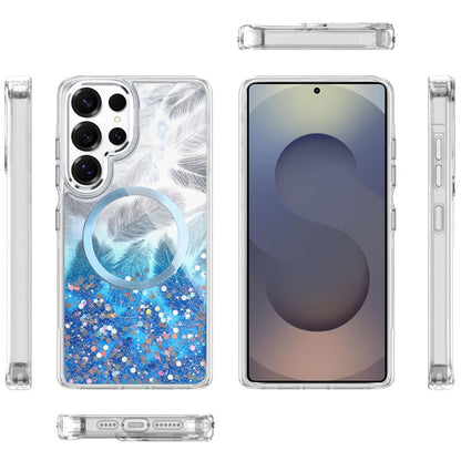 For Samsung Galaxy S26 Ultra Epoxy Glitter Shimmer Fashion Case with Magnetic Magsafe Compatible Hybrid Sparkling Slim Protective Case Cover