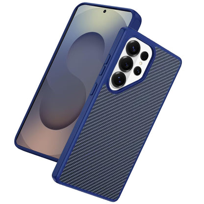 For Samsung Galaxy S26 Ultra Carbon Fiber Design with Magnetic HQ 2.0mm Thick Hybrid Shockproof Rubber Hard PC Case Cover