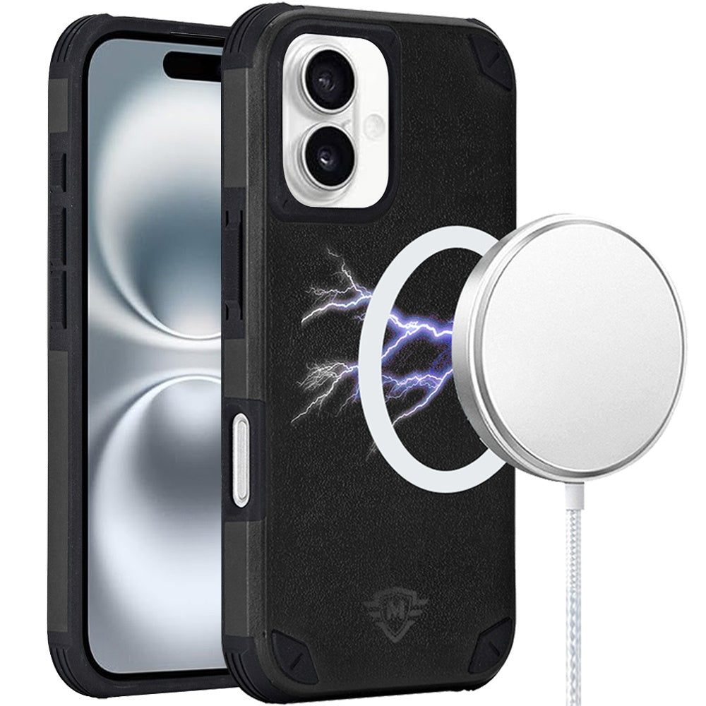 For Apple iPhone 15 Pro Max (6.7") Heavy Duty Dual-Layer Rugged Protection, Shockproof Protective Magnetic Compatible with MagSafe Case Cover