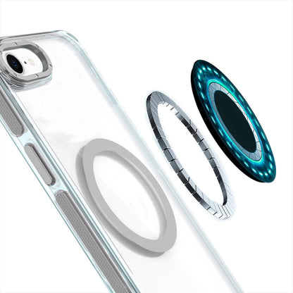 For Samsung Galaxy S25 Ultra Transparent Back with Colorful Frame, Strong Magnetic Circle, MagSafe Compatible, Slim Shockproof Protection Case Cover