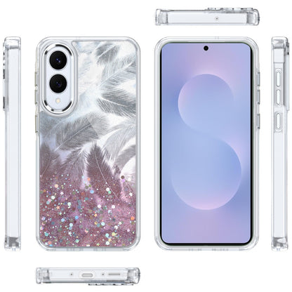 For Samsung Galaxy S25 EDGE Fashion Epoxy Glitter Shimmer Design, Hybrid Shockproof TPU, Stylish Sparkle Slim TPU Protective Case Cover