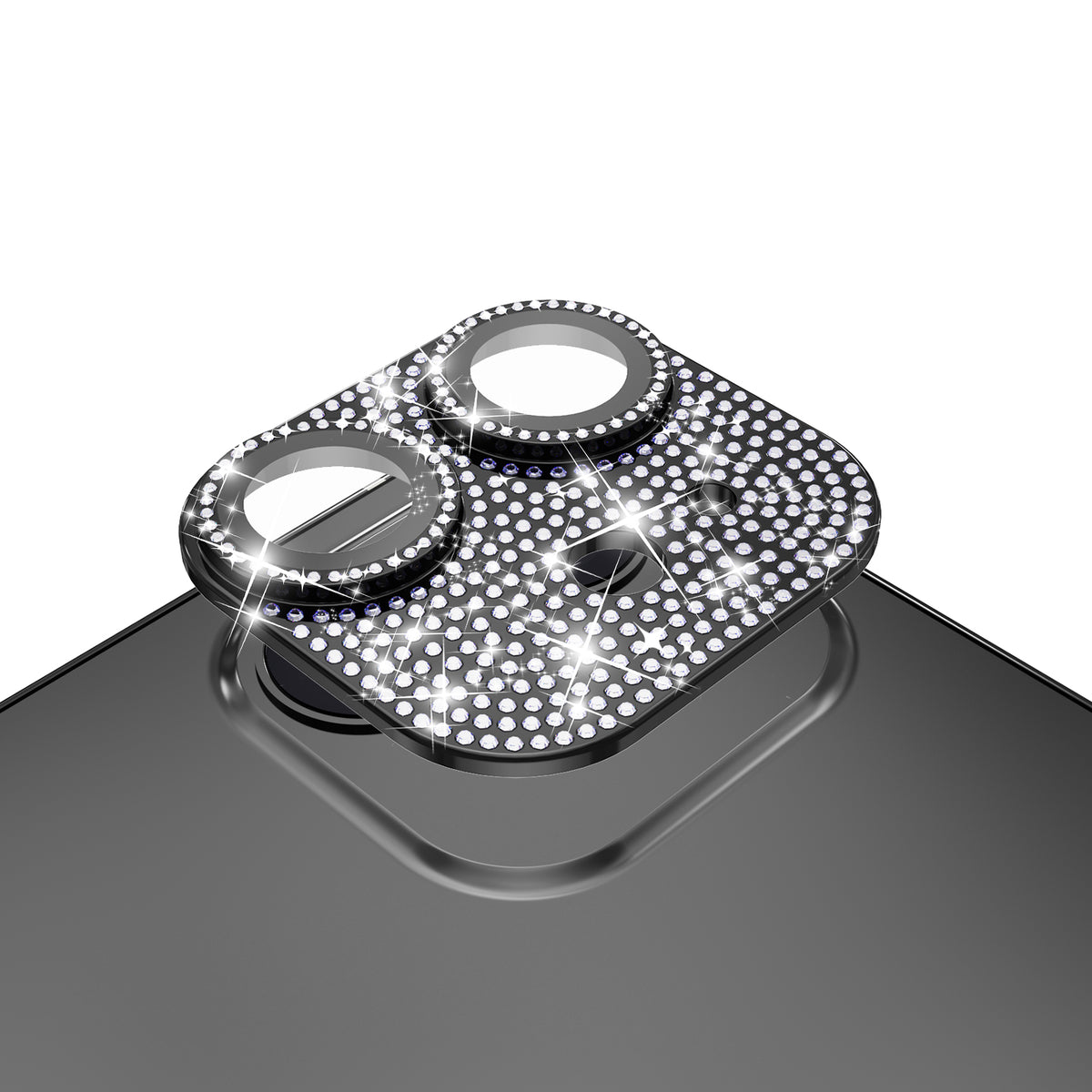For Apple iPhone 16 Pro Max (6.9") Camera Lens Full Tempered Glass With Diamond Bling Glitter Rhinestone Lens Protective Case Cover